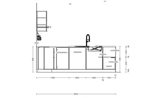 Einbauküche NovaLux Seidengrau Hochglanz Lack